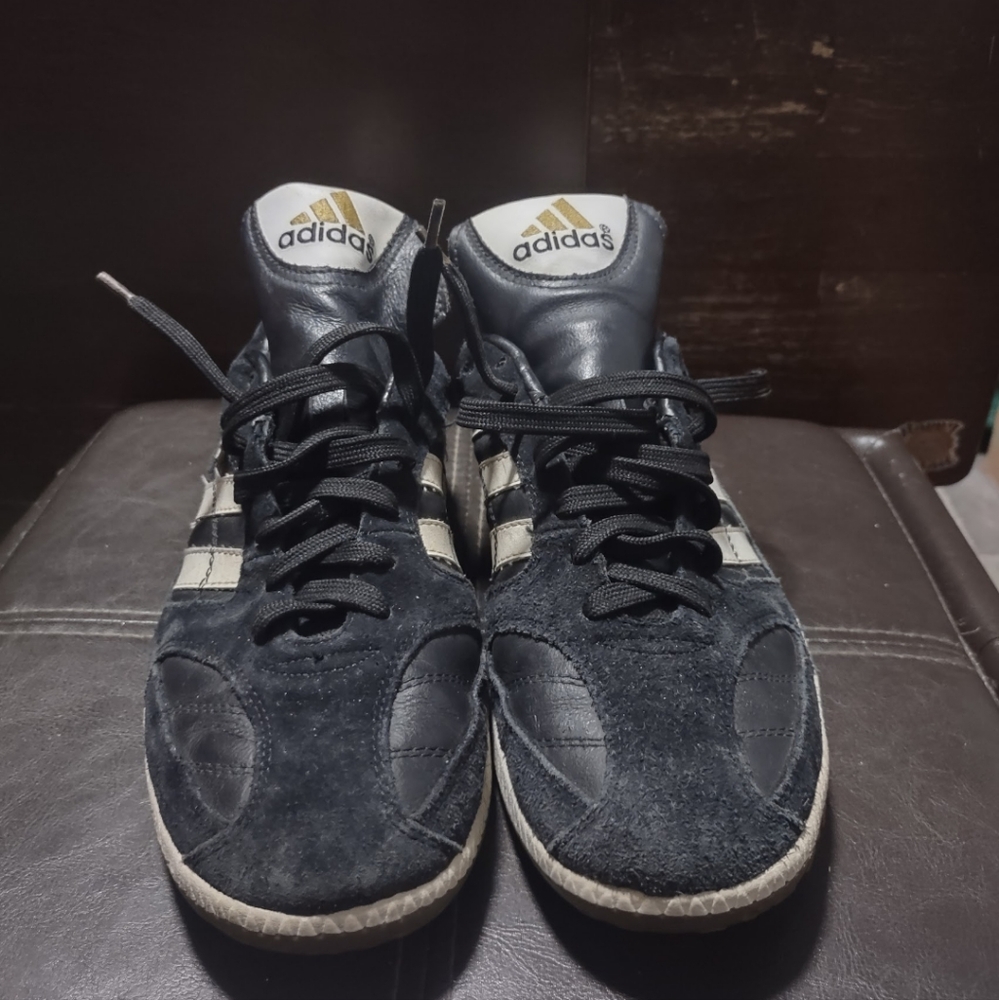 Adidas Indoor Shoes Vintage Men's Black Sneakers - Picture 3 of 8